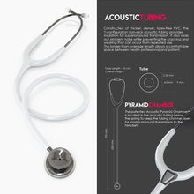 Load image into Gallery viewer, MDF® MD One® Stainless Steel Dual Head Stethoscope - Perle Noire and White
