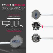 Load image into Gallery viewer, MDF® MD One® Stainless Steel Dual Head Stethoscope - Perle Noire and White
