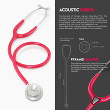 Load image into Gallery viewer, MDF® MD One® Stainless Steel Dual Head Stethoscope (MDF777) - Raspberry
