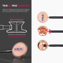 Load image into Gallery viewer, MDF® MD One® Stainless Steel Dual Head Stethoscope (MDF777) - Rose Gold and Black
