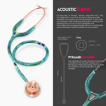 Load image into Gallery viewer, MDF® MD One® Stainless Steel Dual Head Stethoscope (MDF777) - Rose Gold and Peacock
