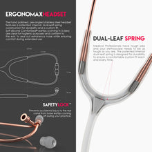 Load image into Gallery viewer, MDF® MD One® Stainless Steel Dual Head Stethoscope (MDF777) - Rose Gold and White

