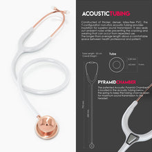 Load image into Gallery viewer, MDF® MD One® Stainless Steel Dual Head Stethoscope (MDF777) - Rose Gold and White
