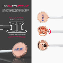 Load image into Gallery viewer, MDF® MD One® Stainless Steel Dual Head Stethoscope (MDF777) - Rose Gold and White
