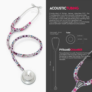 MDF® MD One® Stainless Steel Dual Head Stethoscope (MDF777) - Sugar Skull