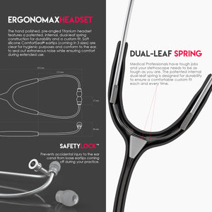 MDF® MD One® Epoch Titanium Stethoscope (MDF777DT) - Black