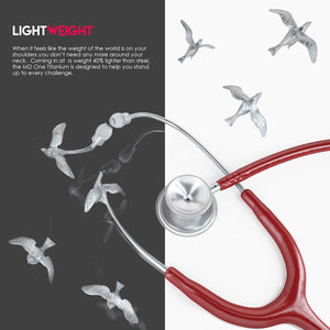 MDF® MD One® Epoch Titanium Stethoscope (MDF777DT) - Burgundy