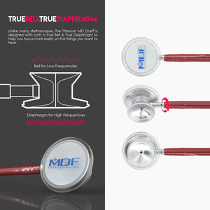 MDF® MD One® Epoch Titanium Stethoscope (MDF777DT) - Burgundy
