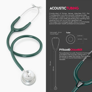 MDF® MD One® Epoch Titanium Stethoscope (MDF777DT) - Emerald Green