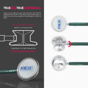 MDF® MD One® Epoch Titanium Stethoscope (MDF777DT) - Emerald Green