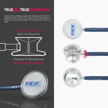 Load image into Gallery viewer, MDF® MD One® Epoch Titanium Stethoscope (MDF777DT) - Navy Blue
