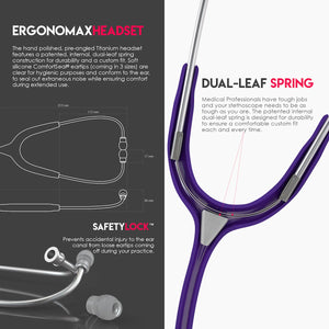 MDF® MD One® Epoch Titanium Stethoscope (MDF777DT) - Purple