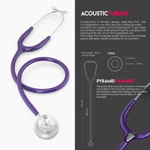 MDF® MD One® Epoch Titanium Stethoscope (MDF777DT) - Purple