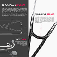 Load image into Gallery viewer, MDF® Classic Cardiology Dual Head Stethoscope with Stainless Steel Chestpiece and Headset (MDF797) - Black
