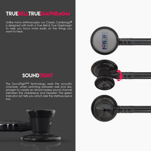 Load image into Gallery viewer, MDF® Classic Cardiology Dual Head Stethoscope with Stainless Steel Chestpiece and Headset (MDF797) - BlackOut
