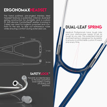 Load image into Gallery viewer, MDF® Classic Cardiology Dual Head Stethoscope with Stainless Steel Chestpiece and Headset (MDF797) - Navy Blue
