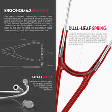 Load image into Gallery viewer, MDF® ProCardial® C3 Cardiology Stainless Steel Dual Head Stethoscope with Adult, Pediatric, and Infant-Neonatal Convertible Chestpiece (MDF797CC) - Burgundy
