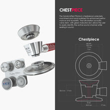 Load image into Gallery viewer, MDF® ProCardial® C3 Cardiology Titanium Dual Head Stethoscope with Adult, Pediatric, and Infant-Neonatal Convertible Chestpiece (MDF797CCT) - Burgundy
