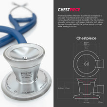 Load image into Gallery viewer, MDF® ProCardial® C3 Cardiology Titanium Dual Head Stethoscope with Adult, Pediatric, and Infant-Neonatal Convertible Chestpiece (MDF797CCT) - Royal Blue
