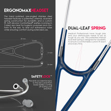 Load image into Gallery viewer, MDF® ProCardial® ER Premier® Cardiology Stainless Steel Dual Head Adult-Pediatric Stethoscope with Adult Cardiology Bell Convertible Attachment (MDF797DD) - Navy Blue
