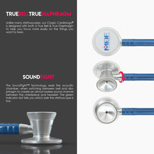 Load image into Gallery viewer, MDF® ProCardial® ER Premier® Cardiology Stainless Steel Dual Head Adult-Pediatric Stethoscope with Adult Cardiology Bell Convertible Attachment (MDF797DD) - Royal Blue
