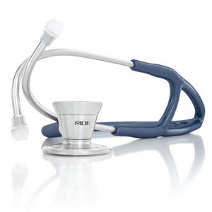 MDF® Classic Cardiology Dual Head Stethoscope with Stainless Steel Chestpiece and Headset (MDF797) - Navy Blue