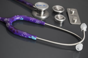 MDF® MD One® Epoch Titanium Stethoscope (MDF777DT) - PAWS Dark Purple