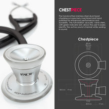 Load image into Gallery viewer, MDF® ProCardial® C3 Cardiology Stainless Steel Dual Head Stethoscope with Adult, Pediatric, and Infant-Neonatal Convertible Chestpiece (MDF797CC) - Black
