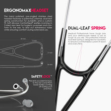 Load image into Gallery viewer, MDF® ProCardial® C3 Cardiology Stainless Steel Dual Head Stethoscope with Adult, Pediatric, and Infant-Neonatal Convertible Chestpiece (MDF797CC) - Black
