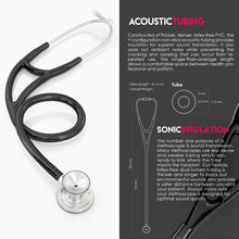 Load image into Gallery viewer, MDF® ProCardial® C3 Cardiology Stainless Steel Dual Head Stethoscope with Adult, Pediatric, and Infant-Neonatal Convertible Chestpiece (MDF797CC) - Black
