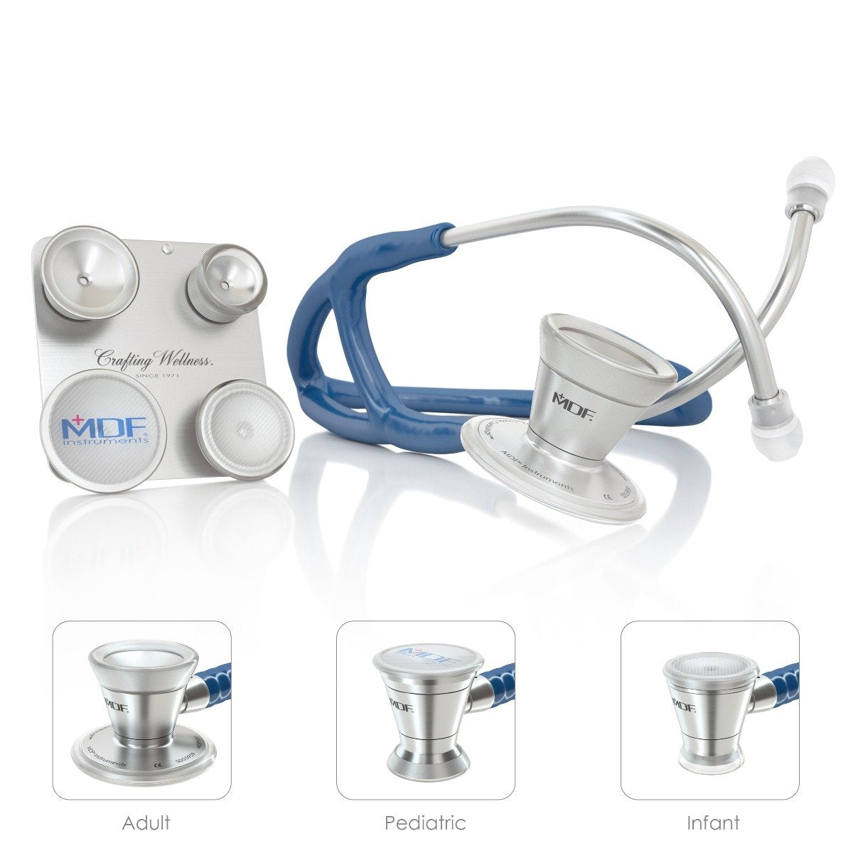 MDF® ProCardial® C3 Cardiology Stainless Steel Dual Head Stethoscope with Adult, Pediatric, and Infant-Neonatal Convertible Chestpiece (MDF797CC) - Royal Blue