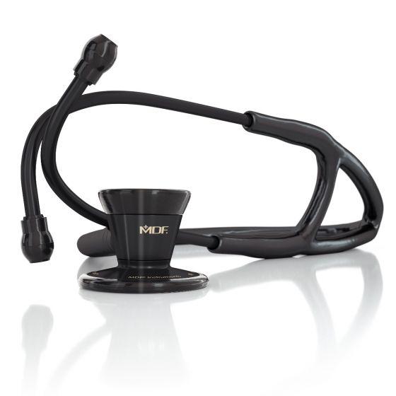 MDF® Classic Cardiology Dual Head Stethoscope with Stainless Steel Chestpiece and Headset (MDF797) - BlackOut